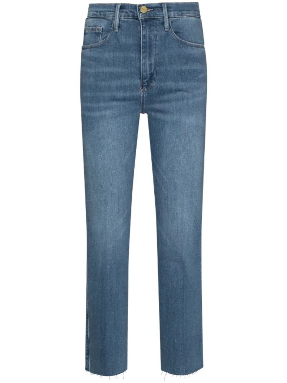 FRAME Le Silvie Crop Raw Edge Denim Jeans size 26